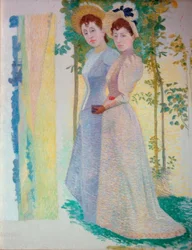 A. Maillol, Dos mujeres en el paisaje